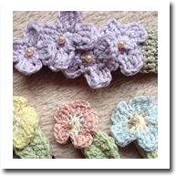 ちょい編み物　紫陽花バレッタ